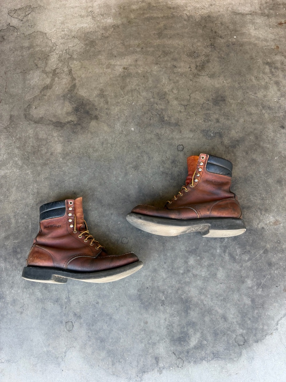 Red Wing Vintage 2204 Rich Brown Moc Toe SuperSole Work Boots Men’s Size 10